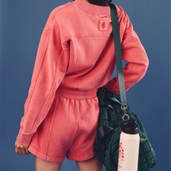 NWT Free People FP Movement Intercept Romper in Hibiscus / Tulip Pink Size Small - Picture 4 of 10